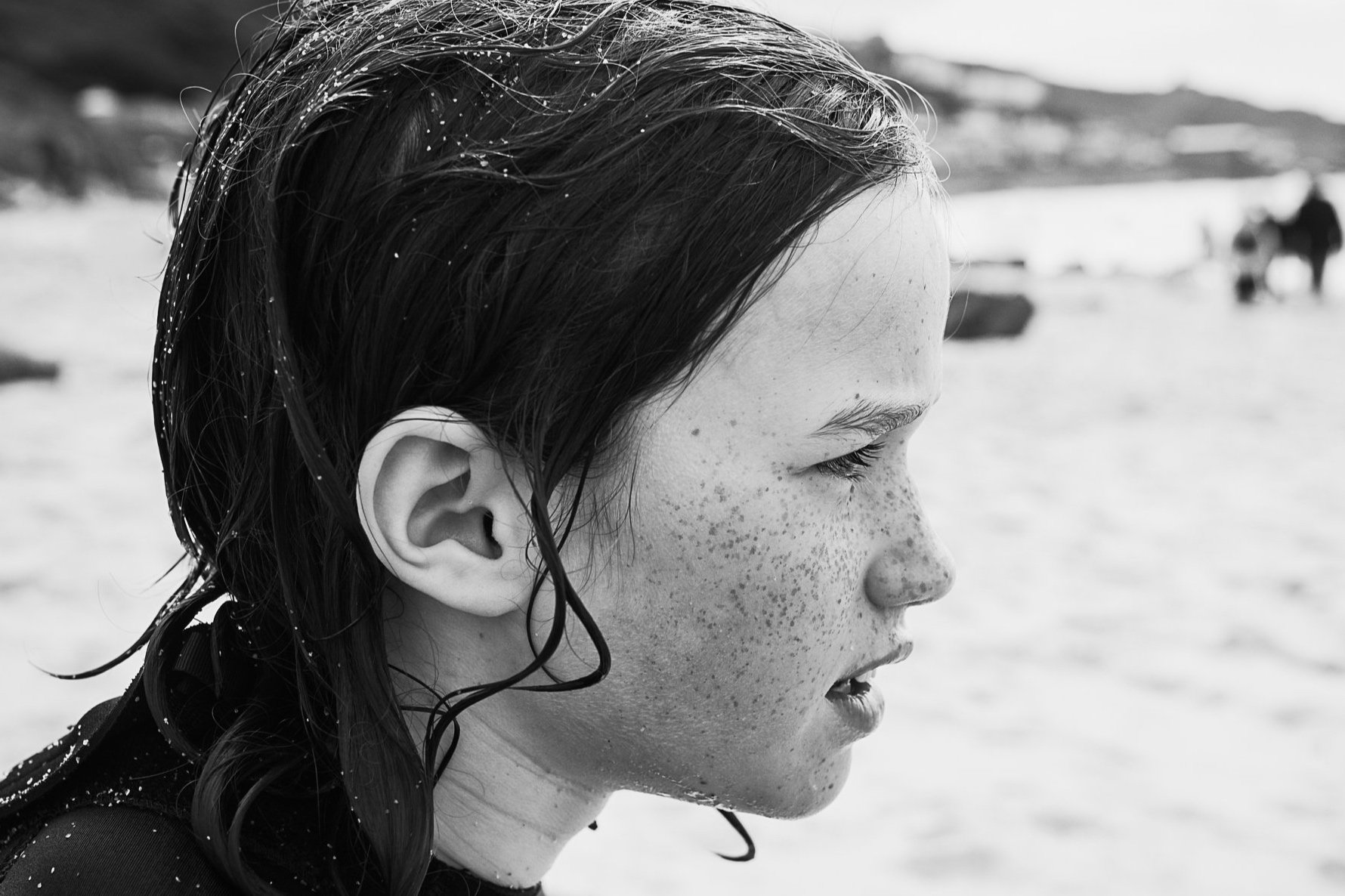 A quiet portrait after swimming