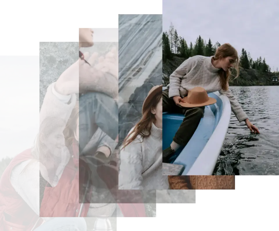 Many overlapping photographs waiting to be sorted